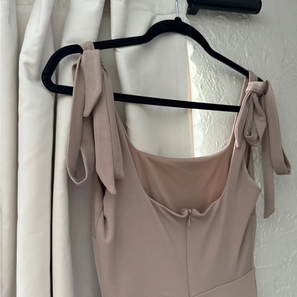 Birdy Grey Taupe Maxi Chiffon Sleeveless Square Neck - Picture 2 of 3